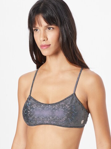 Calvin Klein Swimwear Bralette Bikini Top in Silver: front