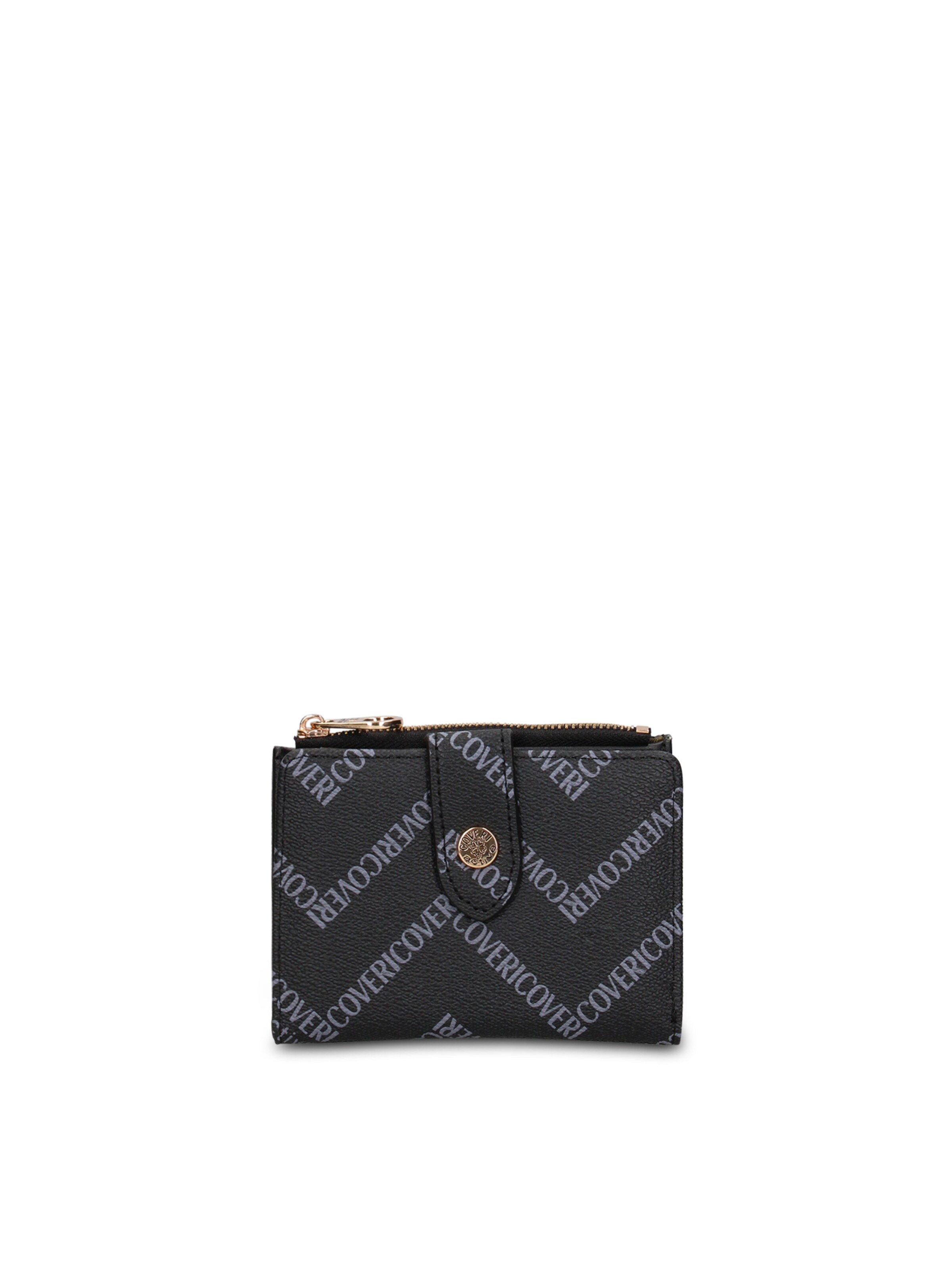 Portamonete 'Portafoglio donna Coveri Collection con bottone - Compatto e elegante' di Coveri Collection in nero: frontale