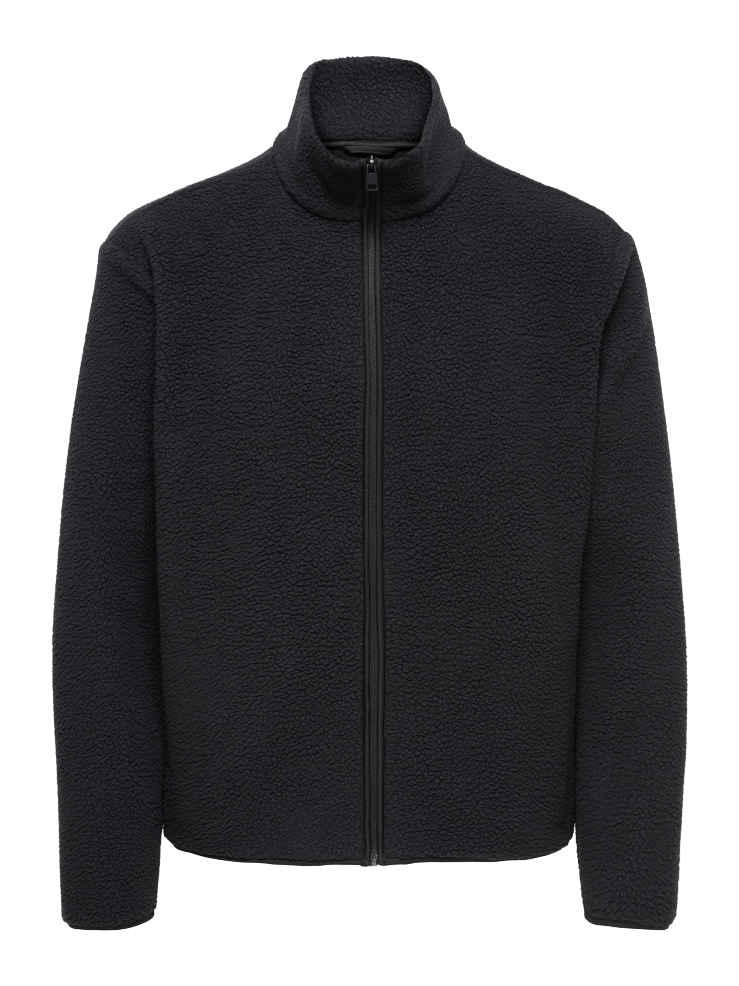 Giacca di pile 'ONSBERLIN' di Only & Sons in nero: frontale