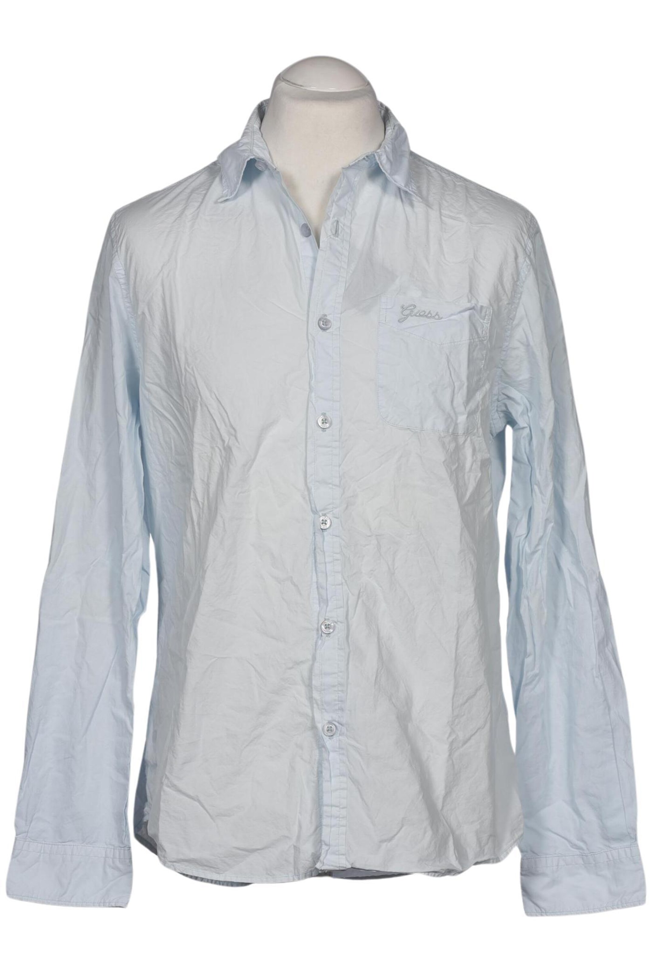 GUESS Button Up Shirt in M in Blue: front
