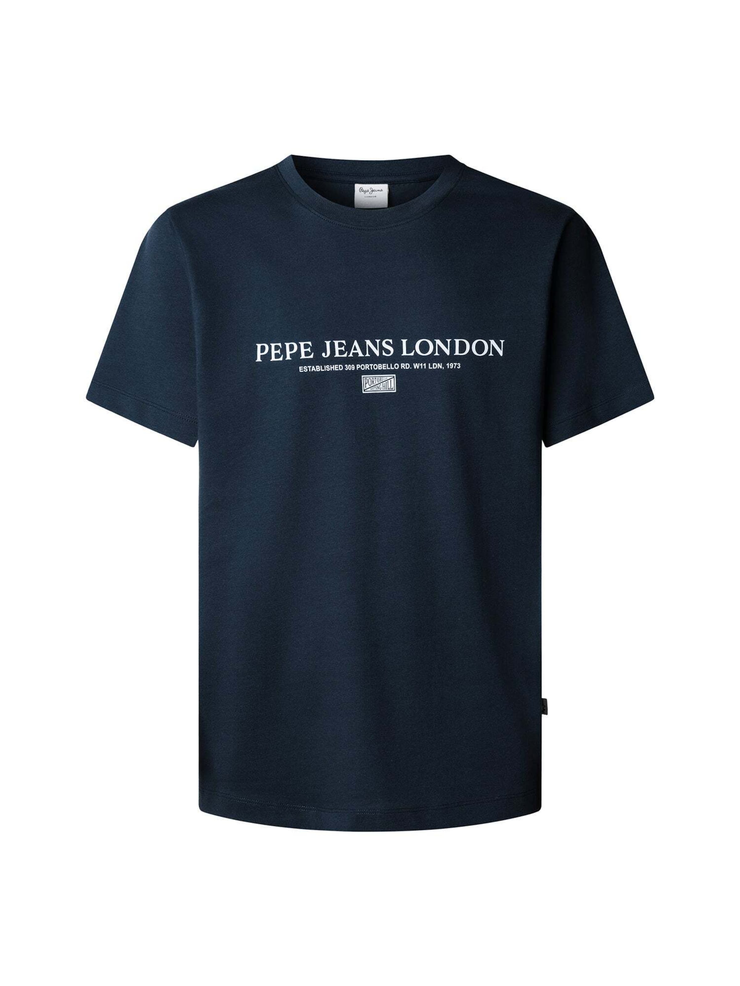 Pepe Jeans Shirt in de kleur Marine / Wit, Productweergave