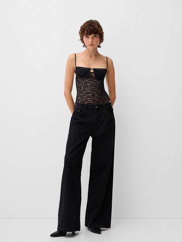 Bershka Tričkové body – černá