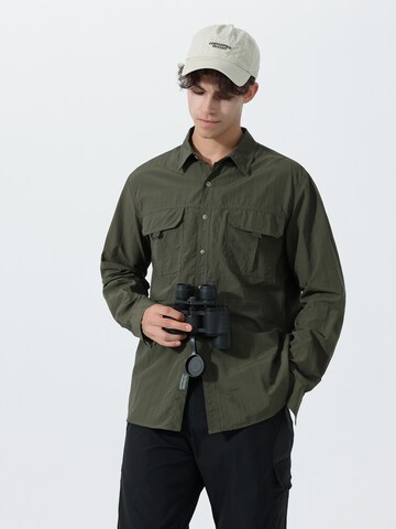Youthup Regular fit Button Up Shirt in Green