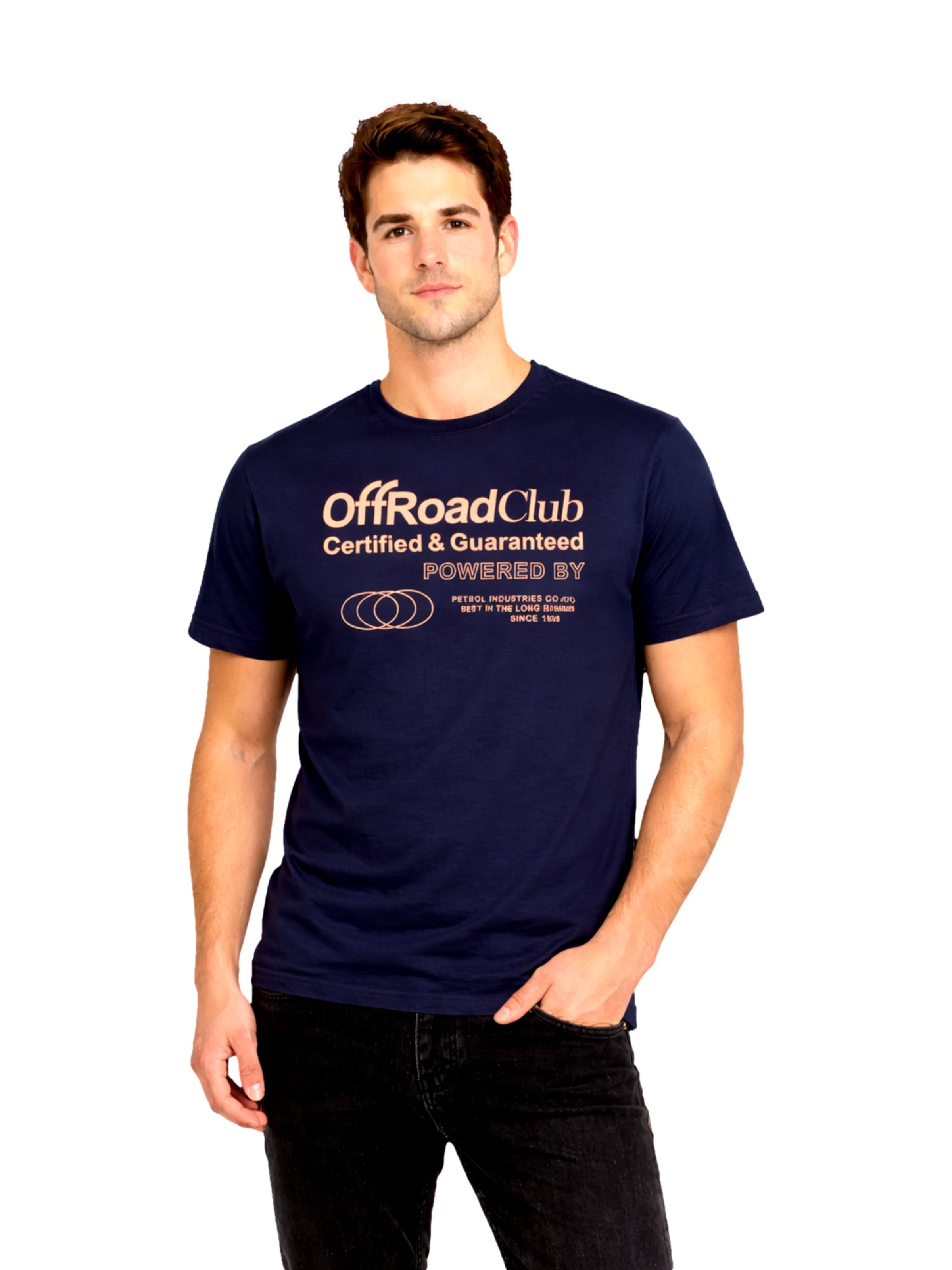 T-Shirt Petrol Industries en bleu : devant