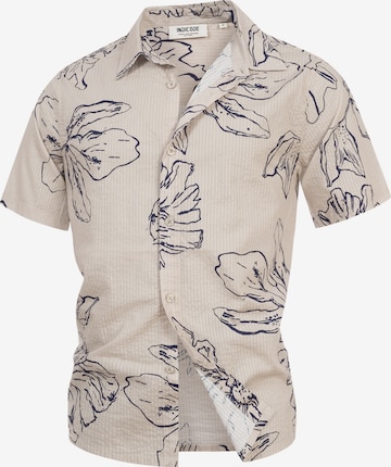 Chemise INDICODE JEANS en beige : devant