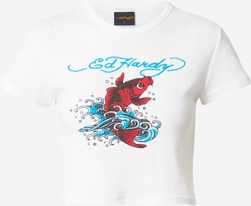 Ed Hardy Shirt ' 'KOI' in Wit: voorkant