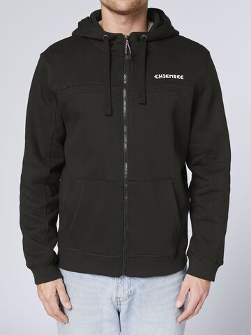 CHIEMSEE Zip-Up Hoodie in Black