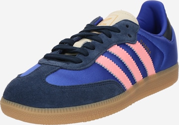 Baskets basses 'SAMBA' ADIDAS ORIGINALS en bleu : devant