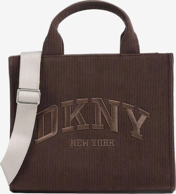 DKNY Skuldertaske 'HADLEE SM' i brun: forside