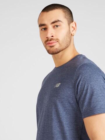 new balance Sportshirt 'Essentials Heathert' in Blau