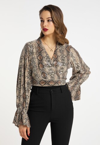 faina Blouse in Beige: voorkant