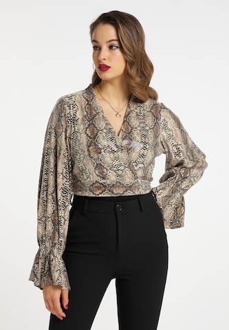 faina Blouse in Beige: voorkant