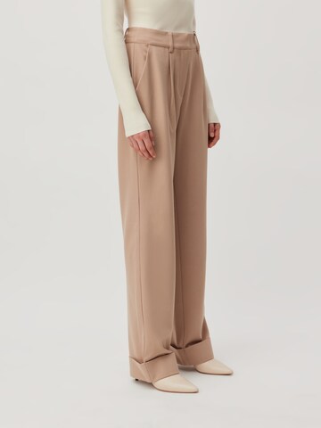 LeGer by Lena Gercke Regular Bandplooibroek 'Pina Tall' in Beige