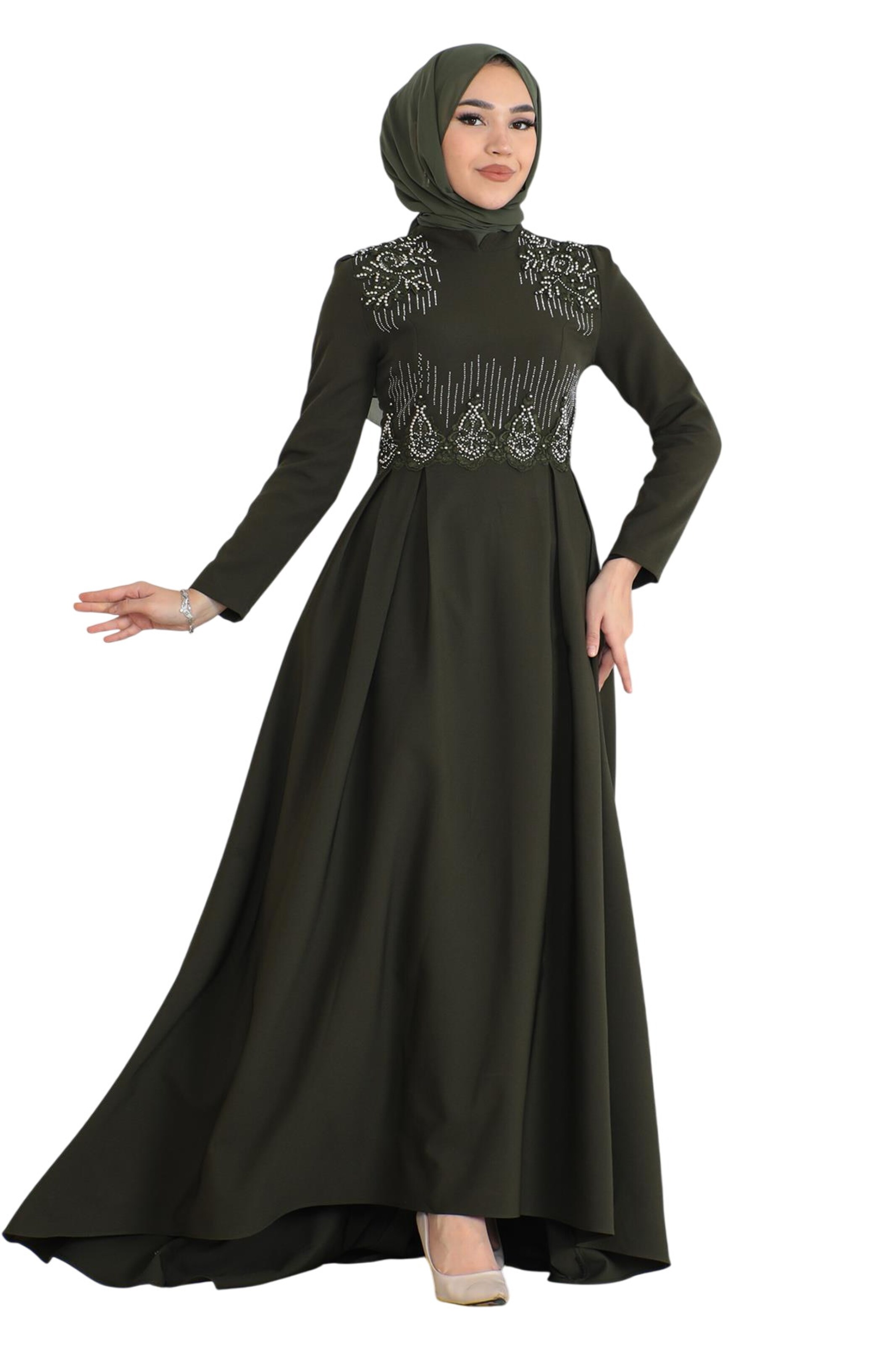 MODAMIHRAM Jurk in Groen: voorkant