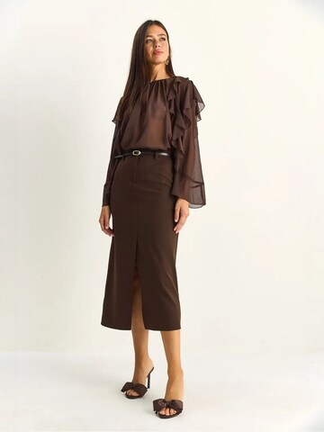 Bianco Lucci Skirt in Brown