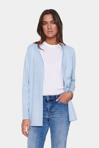 SAINT TROPEZ Knit Cardigan in Blue: front