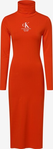 Robes en maille Calvin Klein Jeans en orange : devant