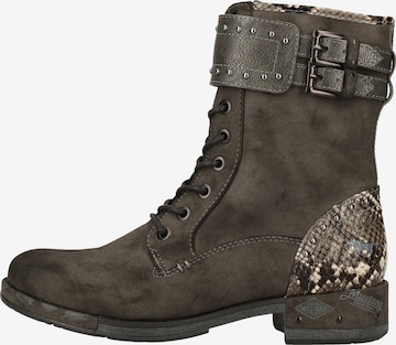 MUSTANG Lace-Up Ankle Boots in Grey