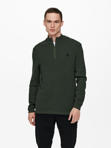 Pull-over 'WEB' Only & Sons en vert