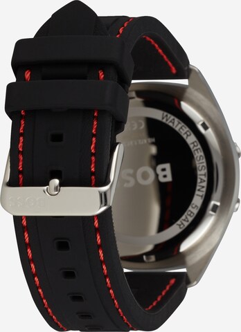 Ceas analogic '44MM/CHRONO/5ATM/SS CASE/BLACK DIAL/BLAC' de la BOSS Black pe negru