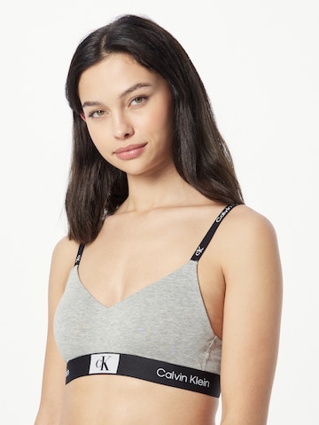 Calvin Klein Underwear Bralette Bra in Grey: front