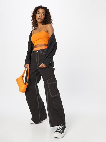 WEEKDAY Wide Leg Jeans 'Sienna' in Schwarz