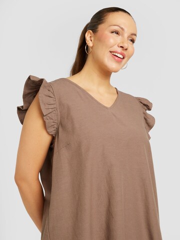 ONLY Carmakoma Blouse 'JUPITER' in Brown