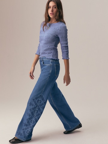 Next Wide Leg Jeans in Blau