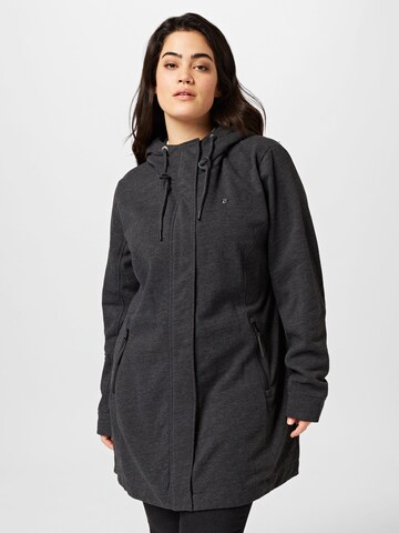 Ragwear Plus Zip-Up Hoodie 'Letti' in Grey: front