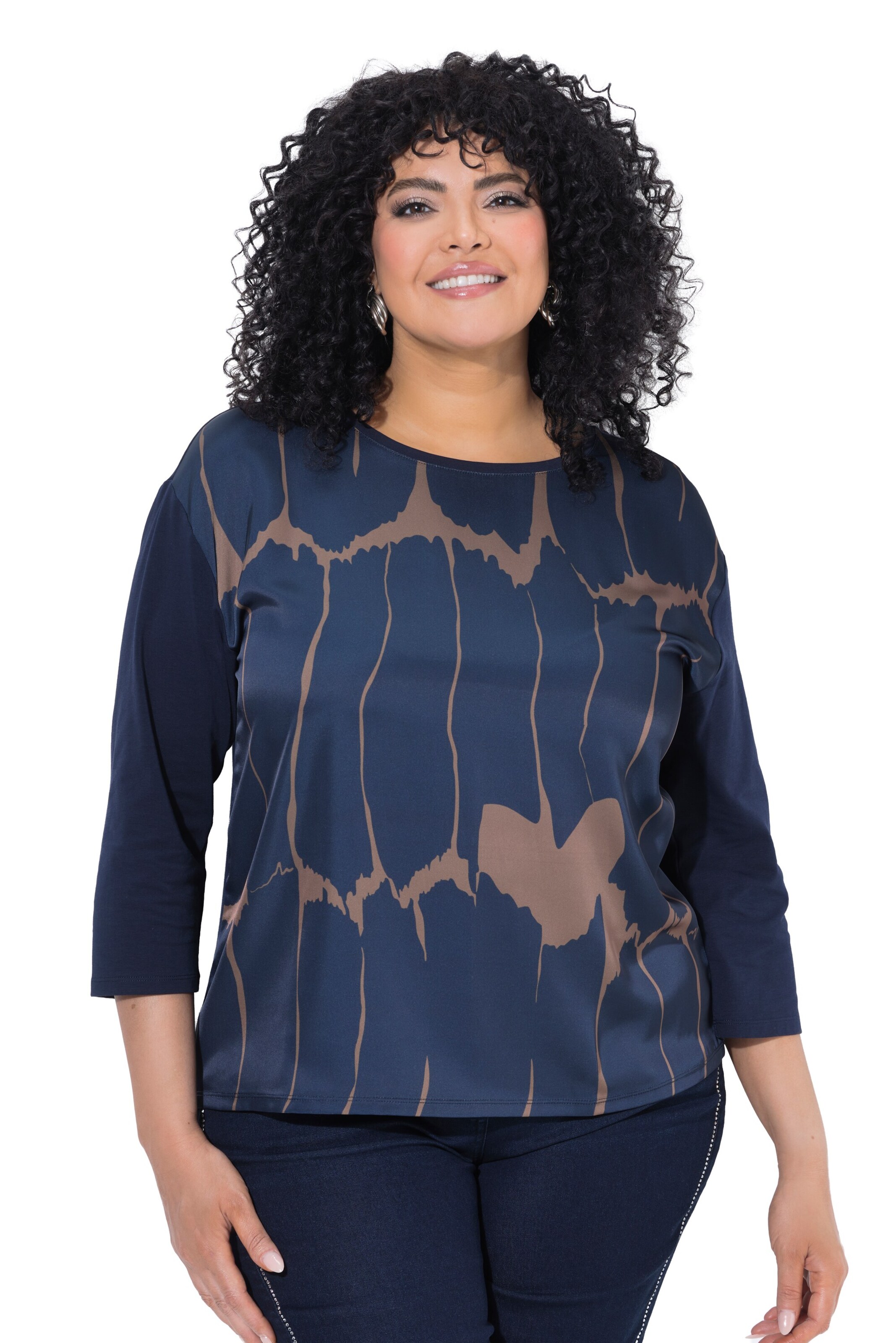 Ulla Popken Shirt in Blauw: voorkant