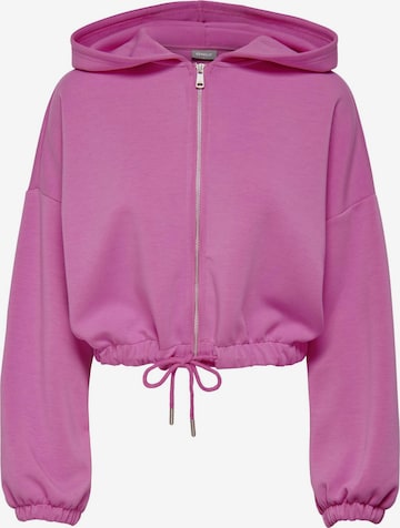 ONLY Zip-Up Hoodie 'Scarlett' in Pink: front