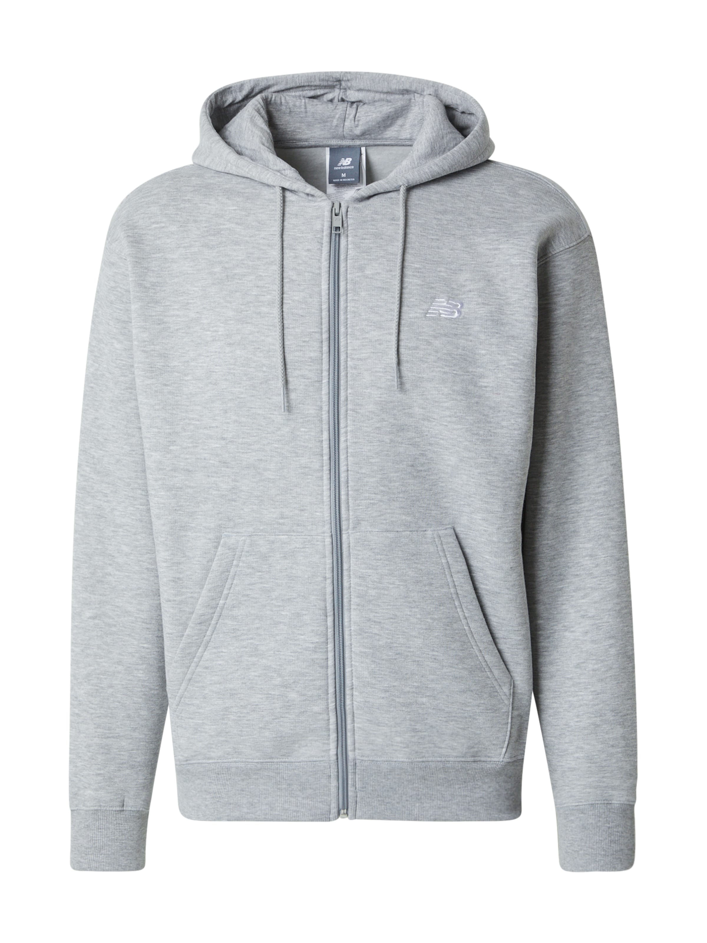 new balance Sweatvest 'Essentials' in Grijs: voorkant