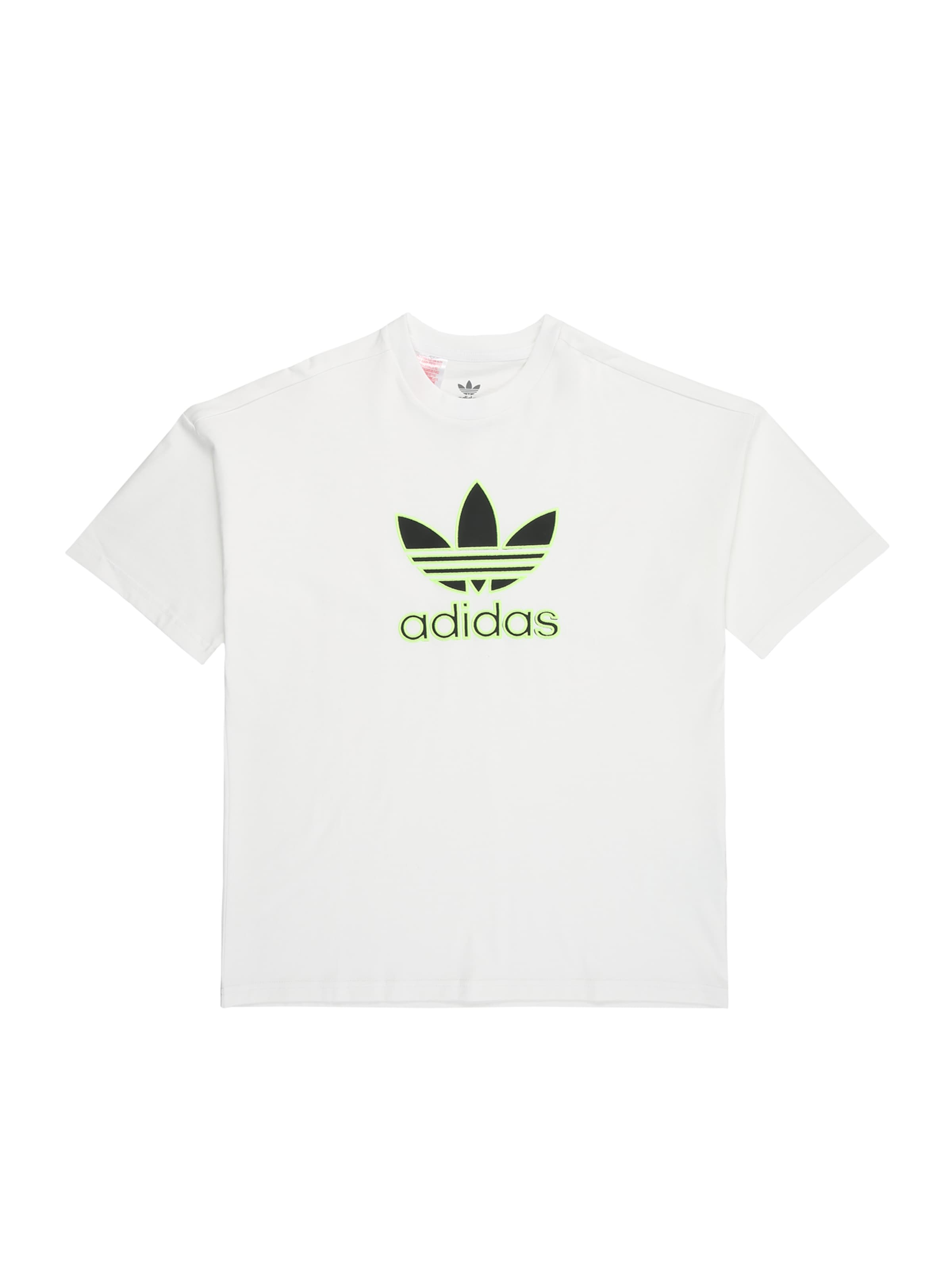ADIDAS ORIGINALS Тениска 'Trefoil' в бяло: отпред