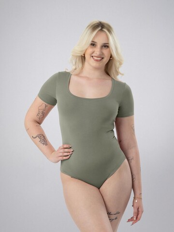 Body 'Leafletic Women’s Short Sleeve U-Neck Bodysuit' LEAFLETIC en vert