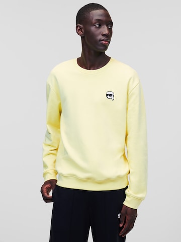 Sweat-shirt 'Ikonik' Karl Lagerfeld en jaune : devant