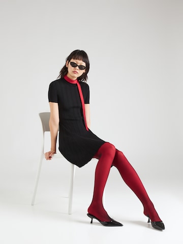 HUGO Red Úpletové šaty 'Sareply' – černá
