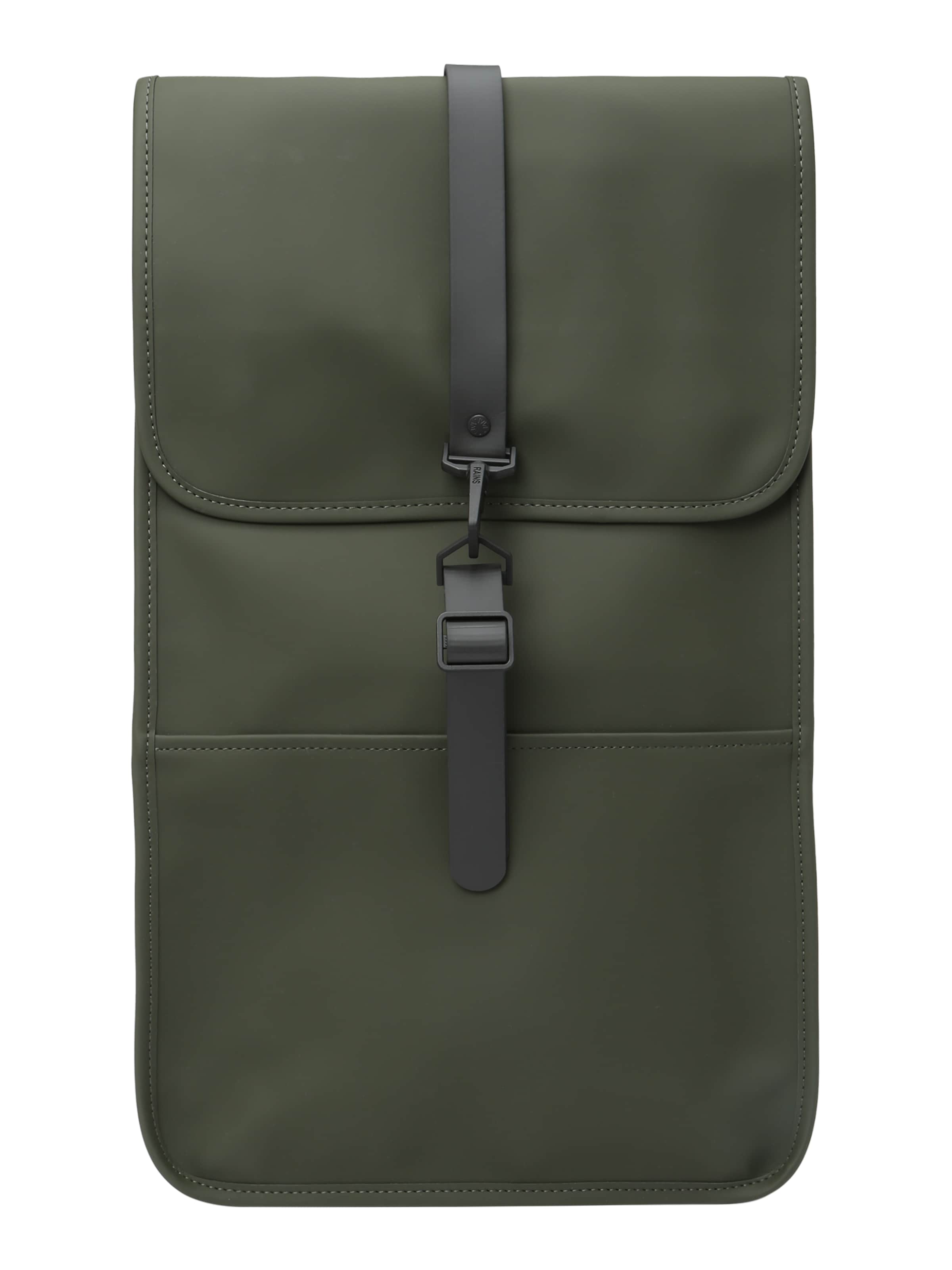 Zaino di RAINS in verde: frontale