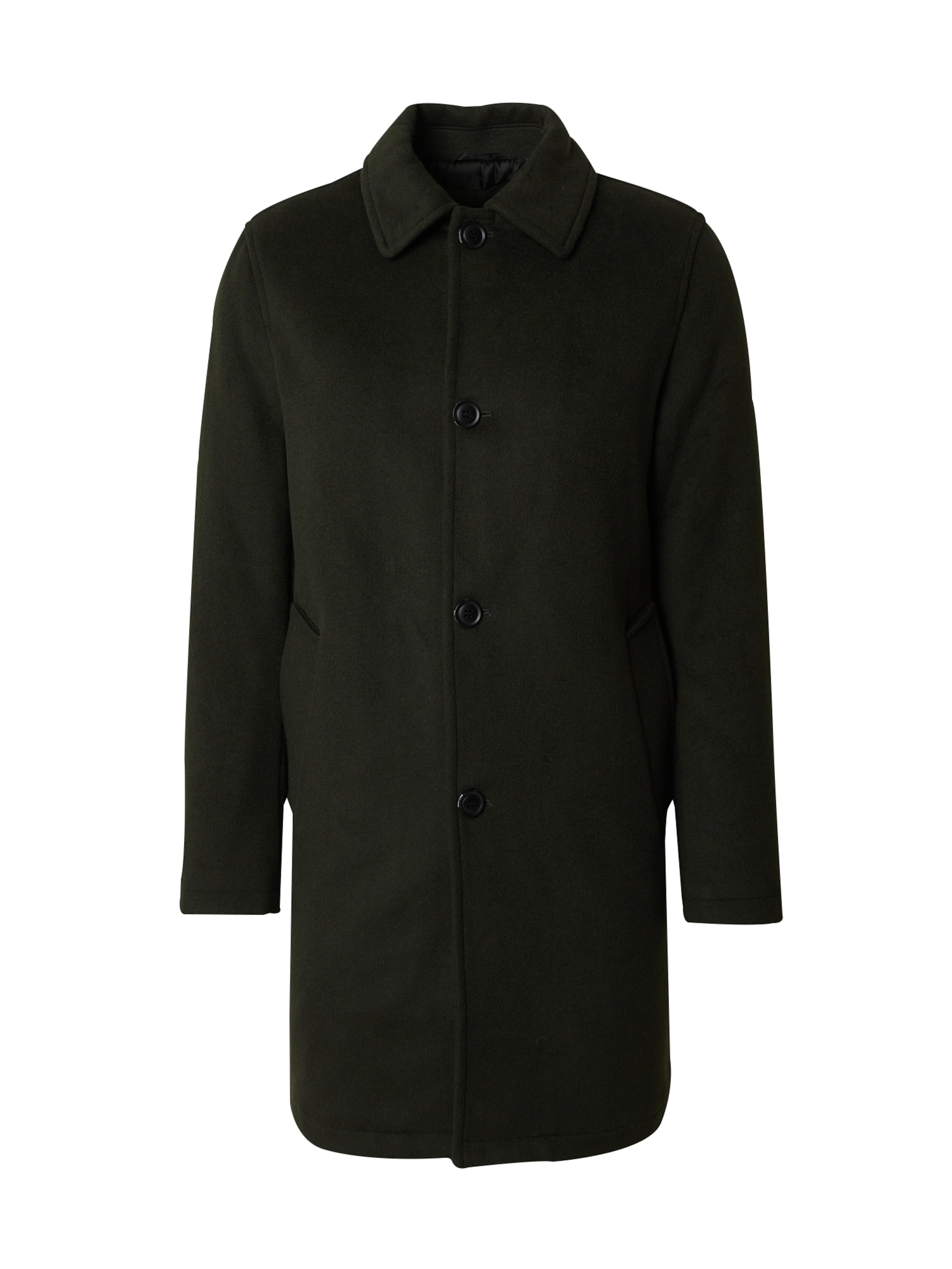 INDICODE JEANS Kevad-sügismantel 'Vagn', värv roheline: eest vaates