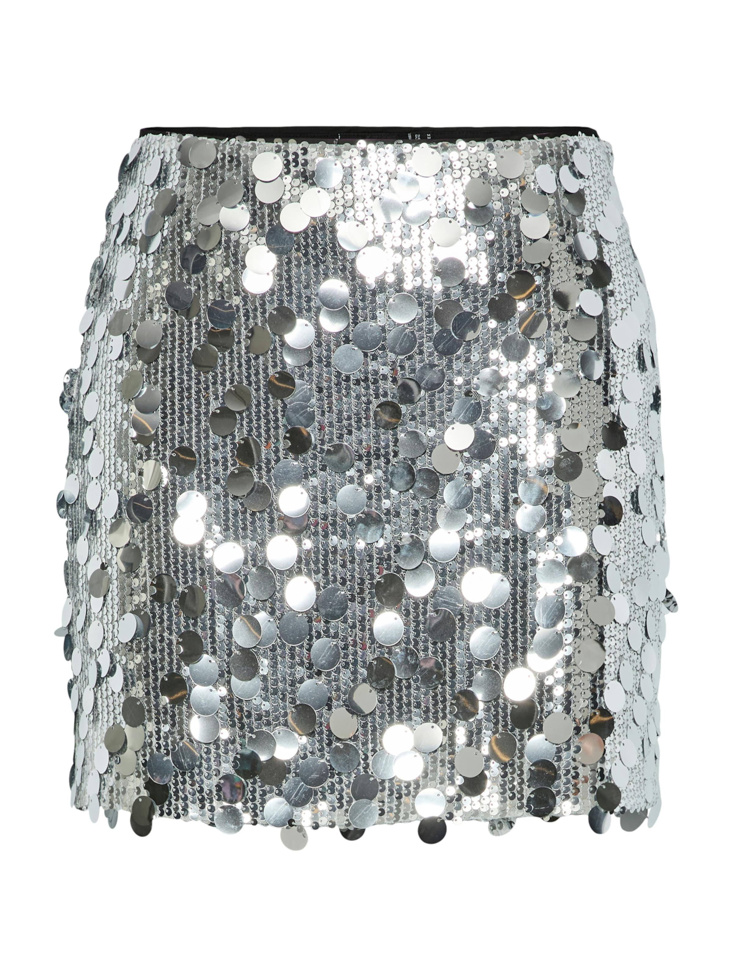 PIECES Nederdel 'PCMALOU' i sølv, Produktvisning