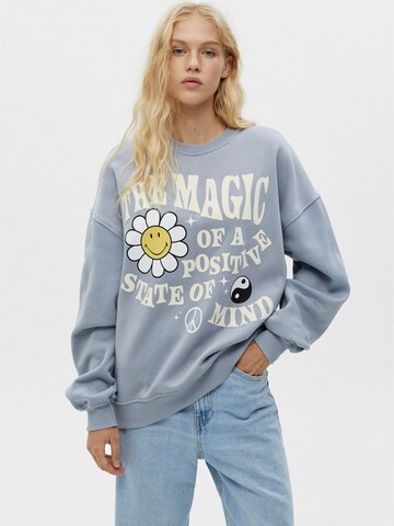 Pull&Bear Mikina - Sivá: predná strana