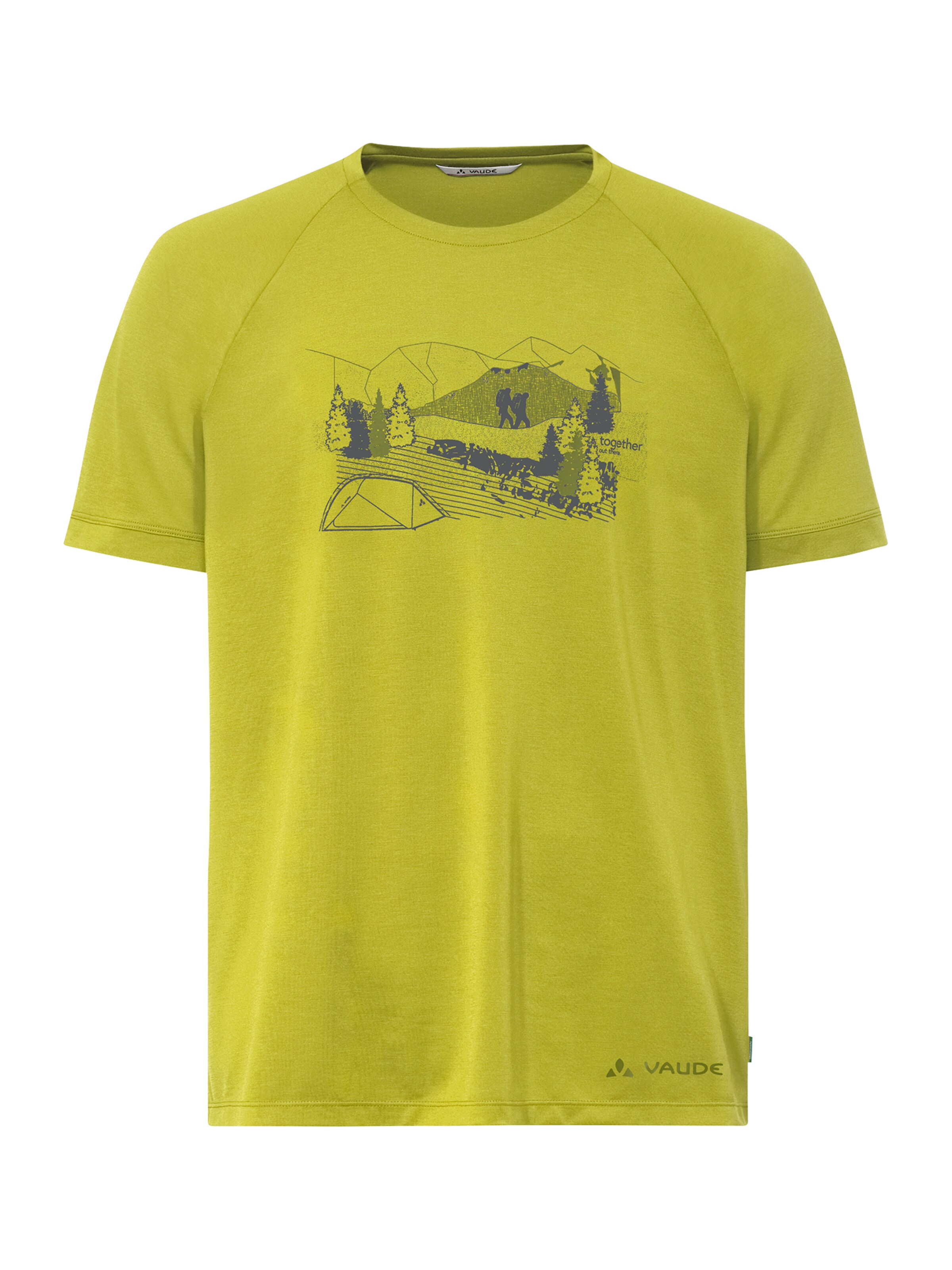 VAUDE Functioneel shirt 'Gleann II' in Groen: voorkant