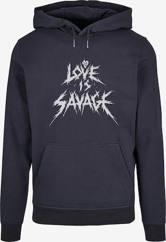 ABSOLUTE CULT Sweatshirt 'Love Is Savage' in Blue: front