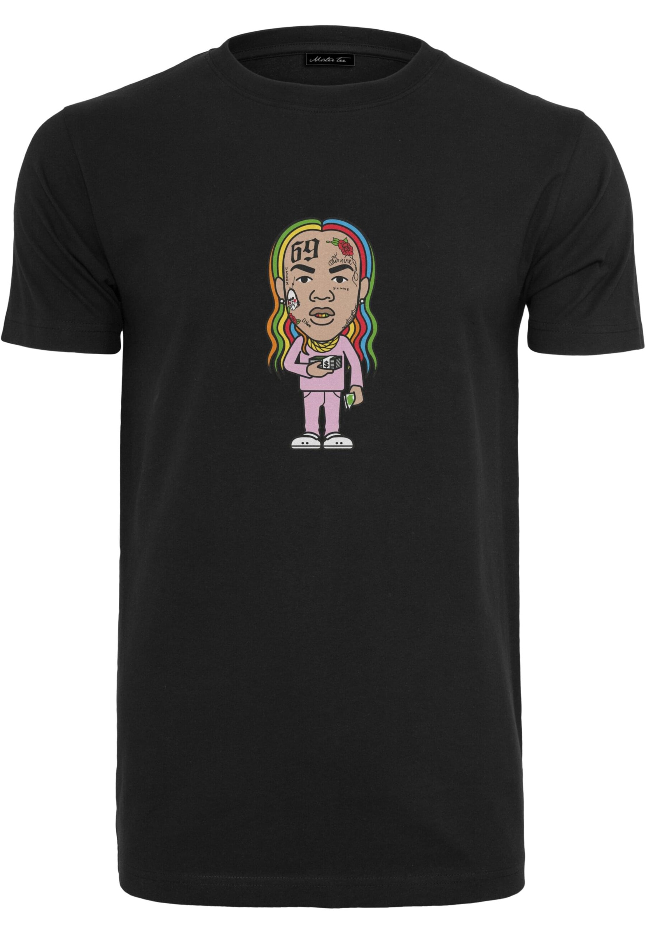 Mister Tee T-shirt 'Bushwick Sketch' i svart: framsida