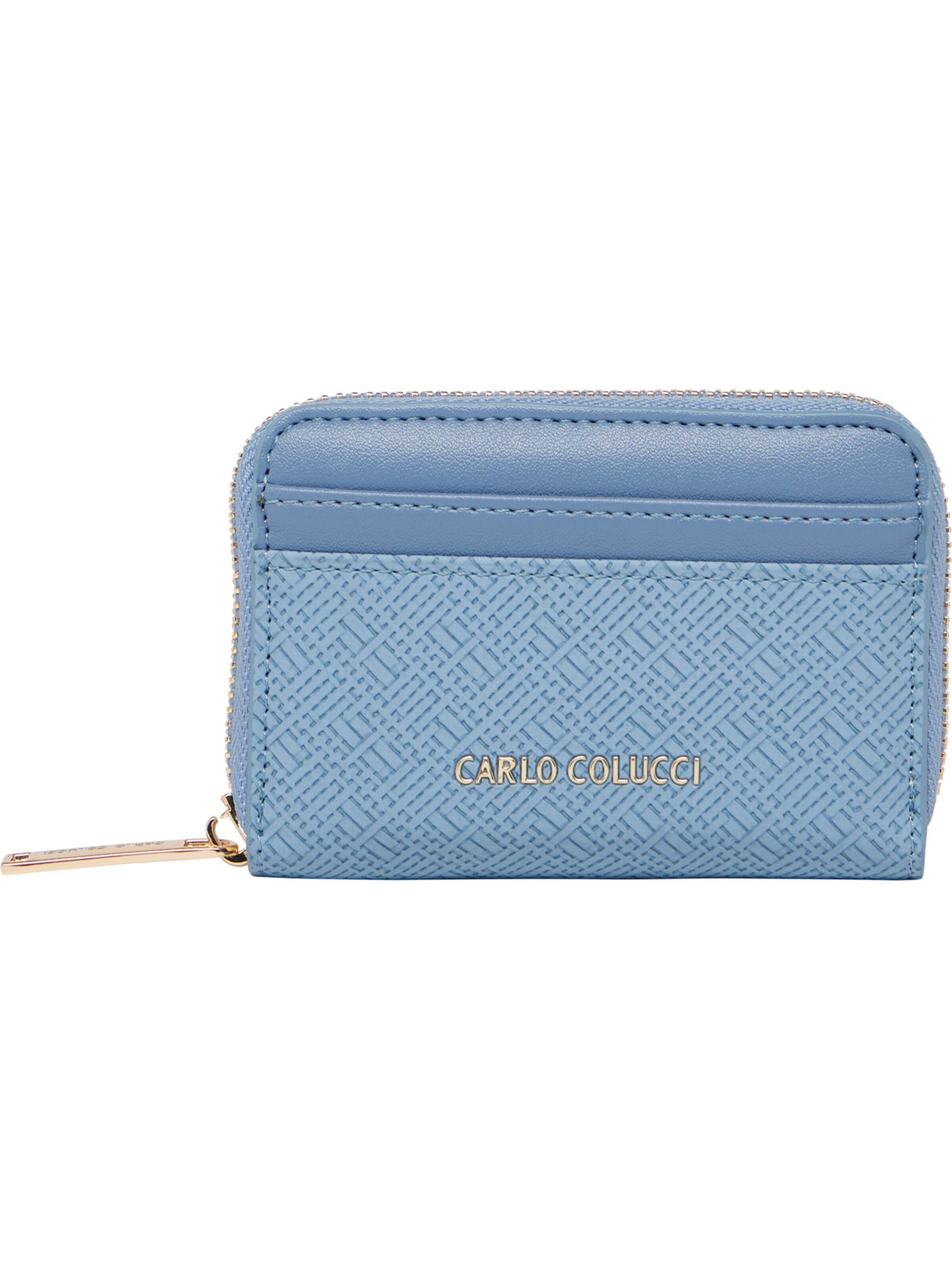 Carlo Colucci Portemonnee 'Dezini' in Blauw: voorkant