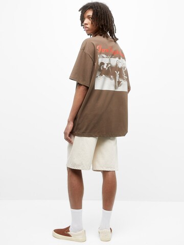 T-Shirt Pull&Bear en marron