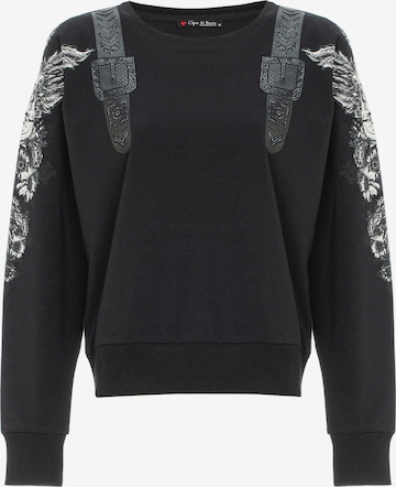 CIPO & BAXX Sweatshirt in Zwart: voorkant