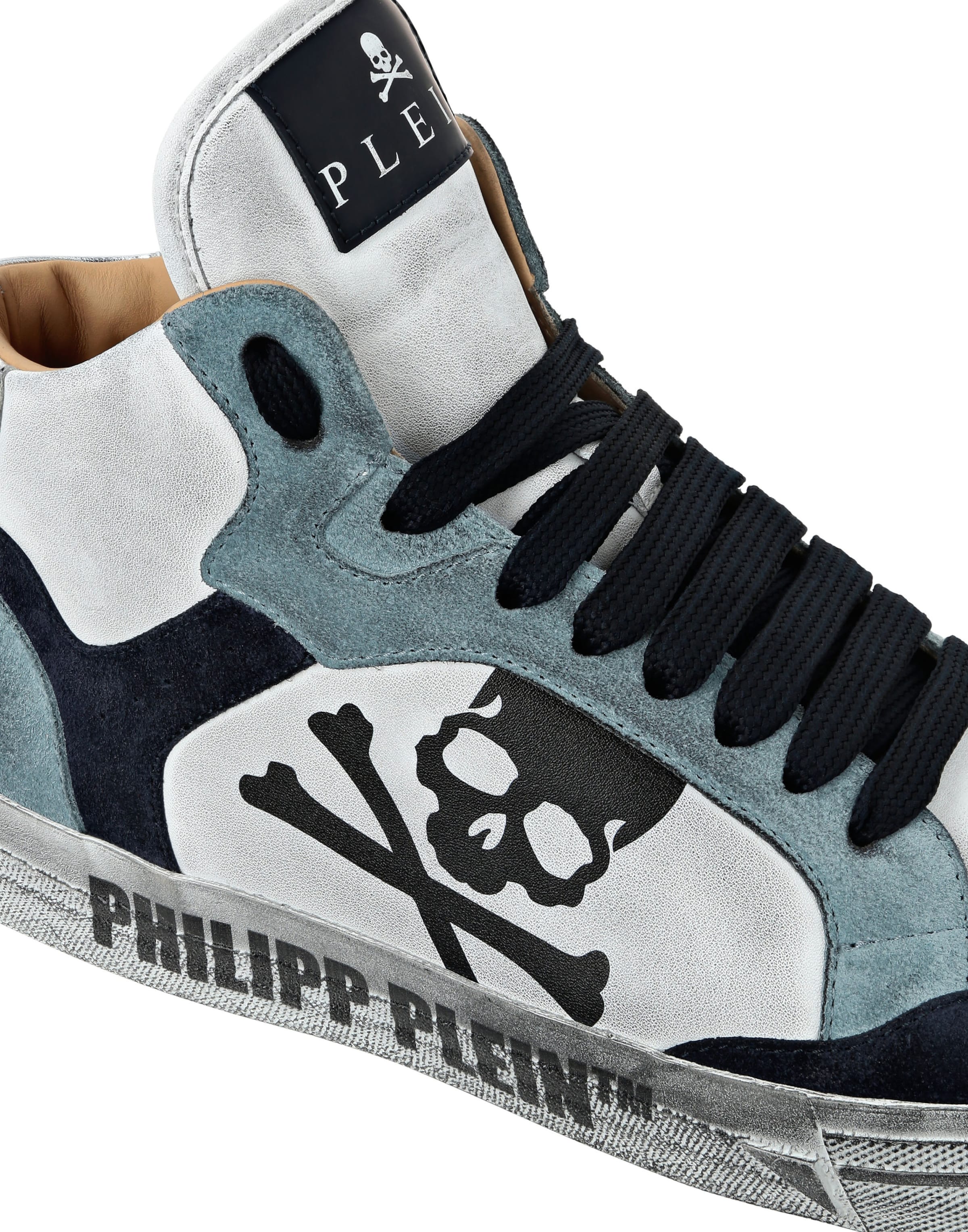 Sneaker alta 'Retrokickz' di Philipp Plein in bianco