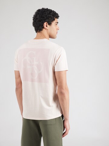 GUESS Футболка 'QUATTRO' в Ярко-розовый: спереди