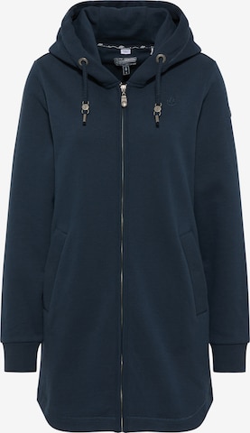 DreiMaster Vintage Zip-Up Hoodie in Blue: front