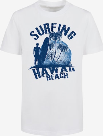 F4NT4STIC Shirt 'Hawaii Surf Beach Summer' in Wit: voorkant